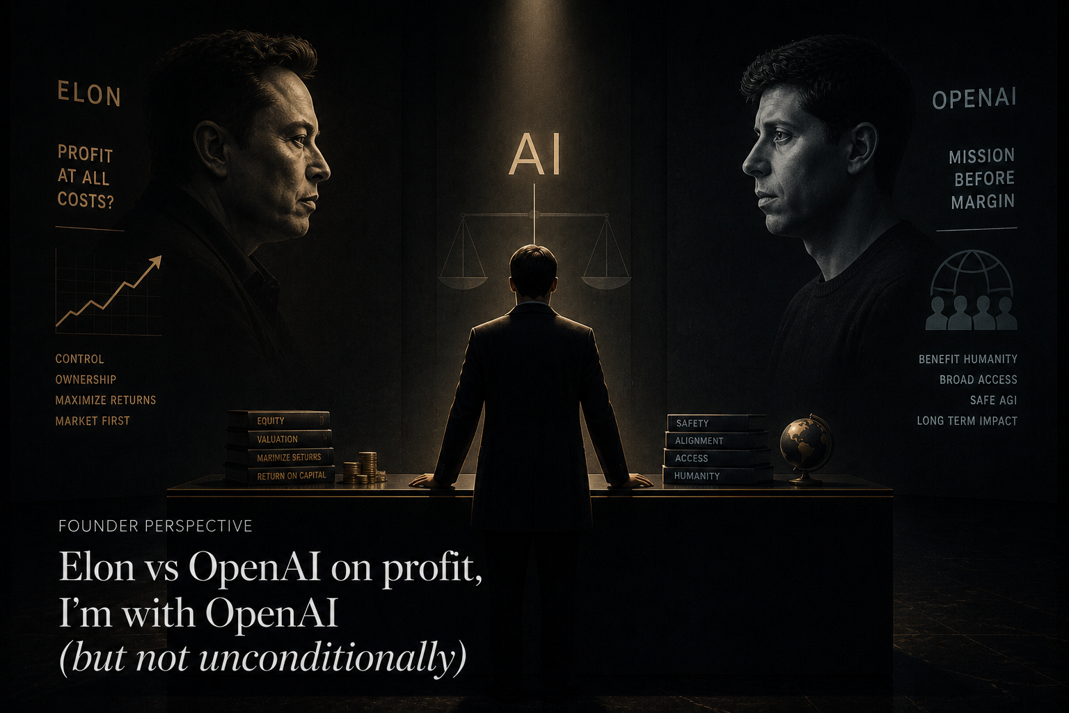 Elon vs OpenAI on profit, I'm with OpenAI (but not unconditionally)